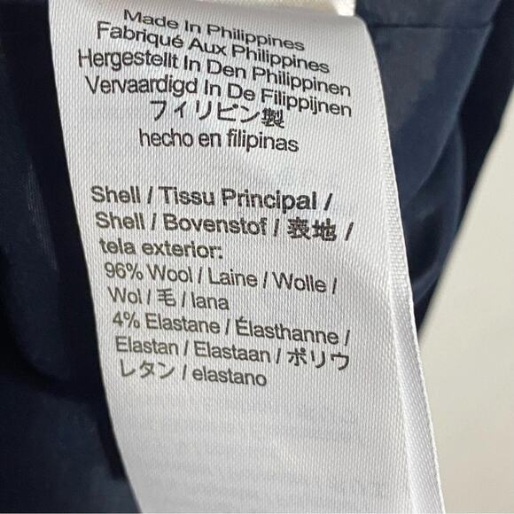 J. CREW Short Sleeve Mini Bi-Stretch Wool Dress Navy Blue Women's 6 Small - Picture 10 of 10